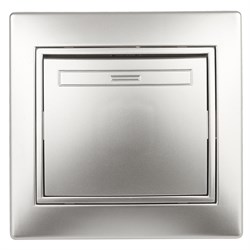 1-101-03 Intro Выключатель, 10А-250В, IP20, СУ, Plano, алюминий Б0053723