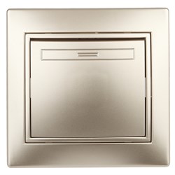 1-101-04 Intro Выключатель, 10А-250В, IP20, СУ, Plano, шампань Б0053724