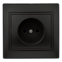 1-201-05 Intro Розетка 2P, 16А-250В, IP20, СУ, Plano, антрацит  Б0053867