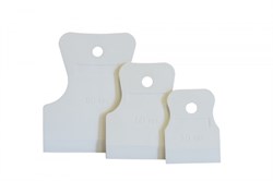 Набор шпателей резиновых белые (3 шт, 40, 60, 80мм) Бибер(50шт/уп) 35253