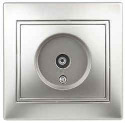 1-301-03  Intro Розетка TV одиночная, IP20, СУ, Plano, алюминий Под заказ Б0030078