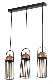 5062-233 Rivoli Подвес Anemon P3 Черный/медь 3хE27 40W (40) Б0047362