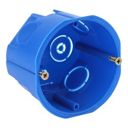 Коробка установочн. КУТ 68х45мм для твердых стен саморез. синяя IP20 ЭРА Б0037429