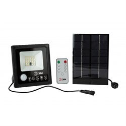 Прожектор светодиодный ERAPRO-20 уличный на солн. бат. 20W, 350 lm, 5000K, с датч. движ/, ПДУ, IP65 Б0049545