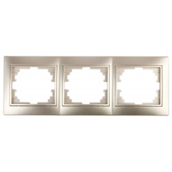 1-503-04 Intro Рамка на 3 поста гор., СУ, Plano, шампань Б0030099