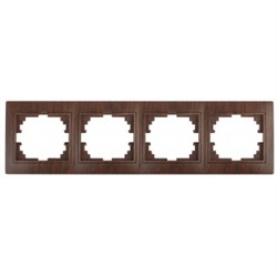 1-504-10 Intro Рамка на 4 поста гор., СУ, Plano, венге  Б0030104
