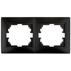 1-502-05  Intro Рамка на 2 поста гор., СУ, Plano, антрацит Б0044579