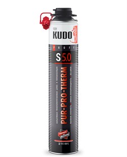 Теплоизоляция KUDO напыляемая бесшовная PUR‑PRO‑THERM S 5.0 (12шт) 1000мл KUPPTER10S5.0