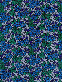 5008B D&B 45 см/8 м голубой, зеленый, фиолетовый цветы на белом 5008B