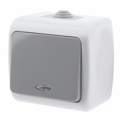 5-102-03 Intro Atlantic Выключатель с подсветкой, 10А-250В, IP54, ОУ Б0050941