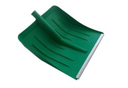 Лопата снеговая  410х400мм,МЕТЕЛЬ №3  пластмассовая ЦВЕТНАЯ с алюм.планкой ,ф32 без черенка 12408*