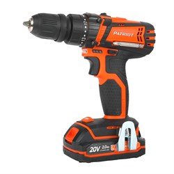 Дрель-шуруповерт аккум. PATRIOT BR 203UES(18в,2*2.0акб,2скор,350,1350об/мин,d оснастки 10(АКБ в комп 180201203 - фото 80241