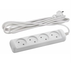 UX(6)-4-3m без заземления 4 розетки 3м ПВС 2 x 0,75 мм2 6А белый Удлинитель ЭРА Б0038570
