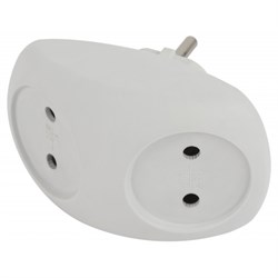 Тройник ЭРА SPx-2-W на 2 розетки б/з 10А белый Б0053480 - фото 80384