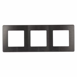 12-5103-12 ЭРА Рамка для розеток и выключателей на 3 поста, Сатин графит Б0052525
