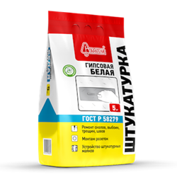 Штукатурка гипсовая белая 5кг Старатели (150шт/п) 3477