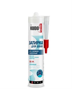 Герметик-затирка для швов KUDO HOME  KSK-160 силиконовый санитарный прозрачный 280мл (12шт) KSK-160