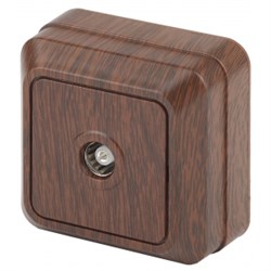 2-301-10 Intro Розетка TV одиночная, IP20, ОУ, Quadro, венге  Б0030127