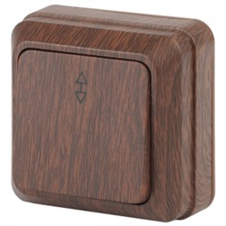 2-103-10 Intro Переключатель, 10А-250В, IP20, ОУ, Quadro, венге  Под заказ Б0030120