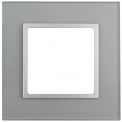 14-5101-03 ЭРА Рамка на 1 пост, стекло, Эра Elegance, алюминий+алюм Под заказ Б0034472