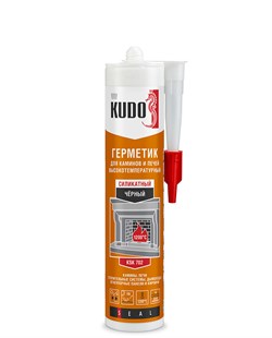 Герметик KUDO KSK-702 силикатный черный для каминов и печей 1200С 280мл (12шт) KSK-702