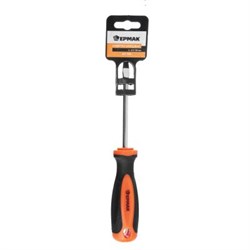 Отвертка SL   6,0х100мм шлицевая с прорезиновой рукояткой ЕРМАК (-)  651-496