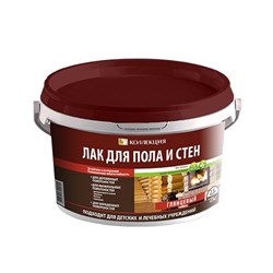 Лак КОЛЛЕКЦИЯ для пола и стен, устойчивый к загрязнениям, глянцевый, 4,5кг/3,6л 60542327