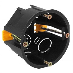 Коробка установочная приборная КУП 68х45мм для полых стен саморез. пласт. лапк. черная IP30 Б0037432