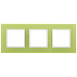 14-5103-26 ЭРА Рамка на 3 поста, стекло, Эра Elegance, лайм+бел Под заказ Б0034516
