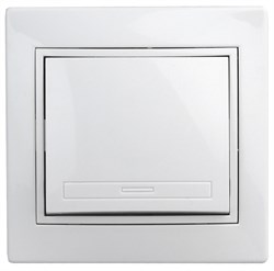 1-101-01 Intro Выключатель, 10А-250В,IP20. СУ, Plano, белый Б0053721