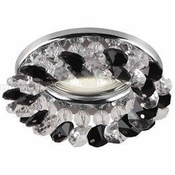 Светильник DK 16 GD/WH/Т ЭРА декор "круг. с мелк. хрусталиками" золото/прозрач. C0043751-