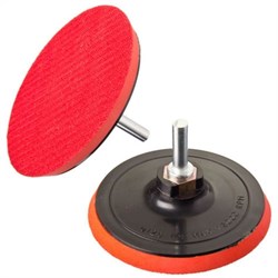 Шлиф круг резиновый для дрели и болгарки D125 с липучкой+переходник "Santool"(10шт) * 031811-125