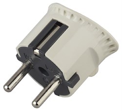 Вилка V5 ЭРА с/з 16А прямой ввод белая Б0019192