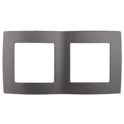 12-5002-12 ЭРА Рамка на 2 поста, Эра12, графит Б0019370