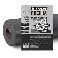 Пленка защитная  100мх 3м  80мкм  (черная)  полиэтиленовая Fiberon 2 сорт PVD2080F