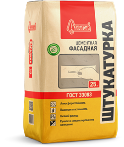 Штукатурка цементная фасадная 25кг Старатели (63шт/п) 3564