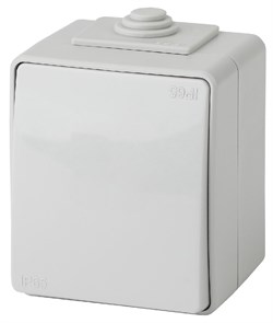 11-1603-03 ЭРА Переключатель,IP65,10АХ-250В, ОУ Эра Эксперт, серый Б0035975