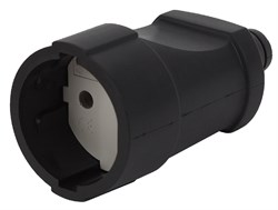 Розетка кабельная Rx4-B ЭРА с/з 16А ПВХ прямая черная Б0039685