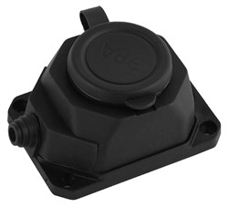 Колодка K-1e-B-IP44 ЭРА каучуковая с/з 1гн 16A IP44 черная Б0044543
