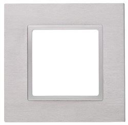 14-5201-03 ЭРА Рамка на 1 пост, металл, Эра Elegance, алюминий+алюм Под заказ Б0034541