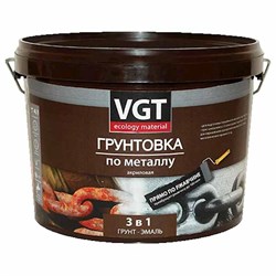 Грунтовка ВГТ ВД-АК-0301 по металлу для внут. работ серая. 1кг (6шт) 31666