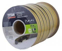 Уплотнитель для окон D 40mx14mmx12mm Черный Tytan Professional  91614