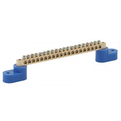 NO-222-62  Шина N "ноль" на двух угловых изол ШНИ-6х9-20-У2-синий Под заказ Б0033441