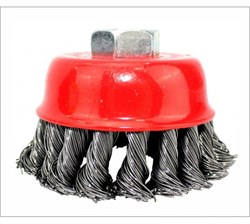 Щетка метал для УШМ  75мм М14 крученая (чашка) ЕРМАК 656-045