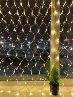 Гирлянда ENOS-01B ЭРА  LED Сеть 1,2м*1,5м теплый свет, 24V, IP44  Б0041909