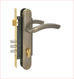 Комплект замка с ручками и цилиндром 45мм ст.бронза,для межкомнат.и вход.дверей 96-85 М НОРА М 8290