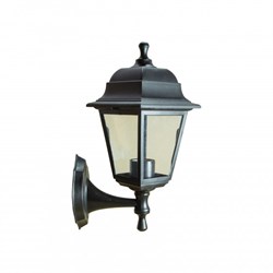 НБУ 04-60-001 черный ЭРА Светильник садово-парковый Леда настенный четырехгранный черный Е27 Б0048111