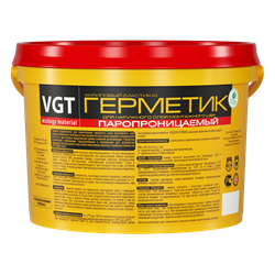 Герметик VGT акриловый (мастика) для нар/внутр работ паропроницаемый белый 0.9 кг (9шт) 31991