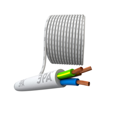 Провод ПВС 3х1,5 мм2 100м белый ГОСТ ЭРА (2х1,5+1х1,5) Б0058829