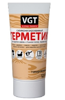 Герметик VGT для нар/внут работ силиконизированный белый, 0,16кг (15шт) туба без носика 16274